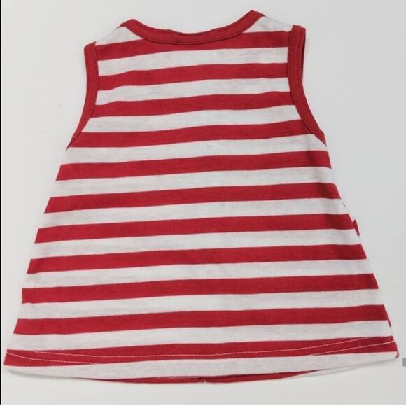 Vintage Rag-A-Muffin Tank Top Baby Girls Size 6m USA Flag Shirt - Picture 4 of 5